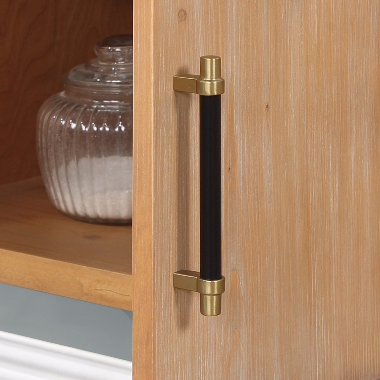 Corchia 48" Wall-mounted Single Bathroom Vanity in Light Brown with White Engineered Stone Countertop without Mirror