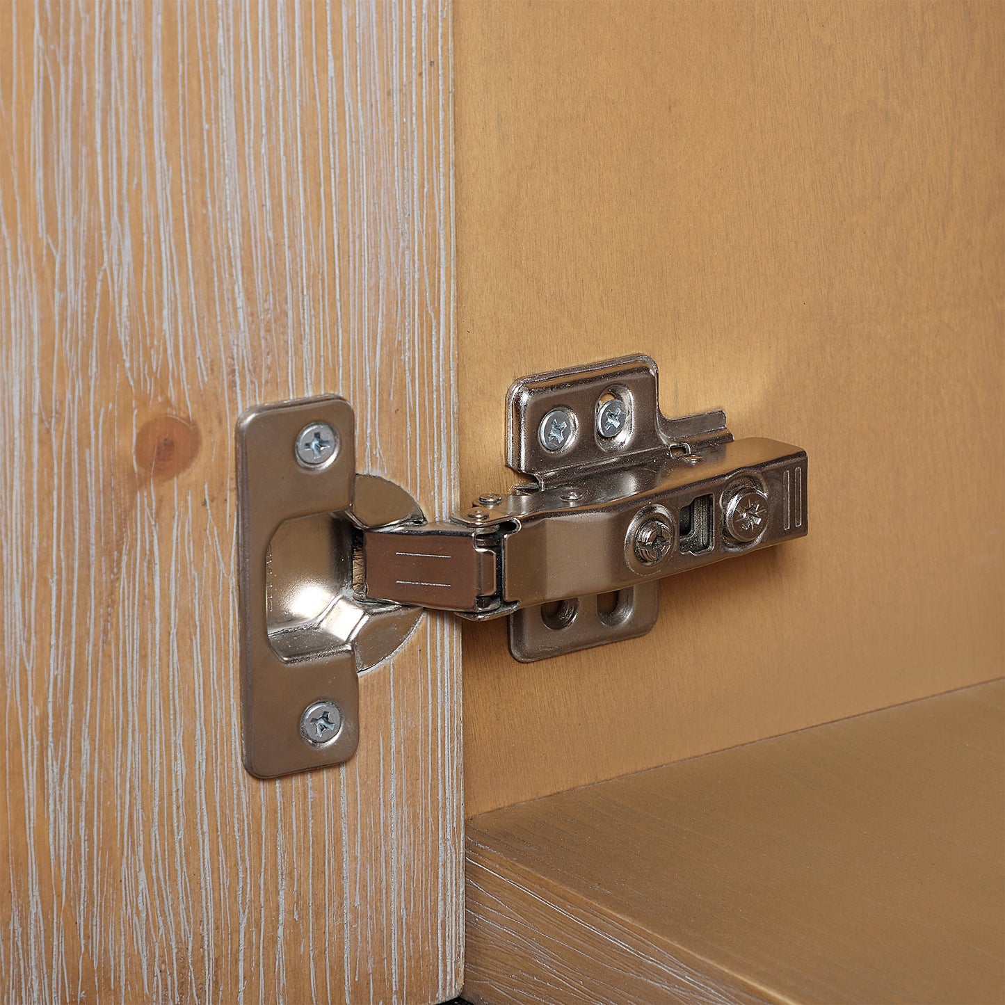 Corchia 48D" Wall-mounted Single Bathroom Vanity in Light Brown with White Engineered Stone Countertop with Mirror