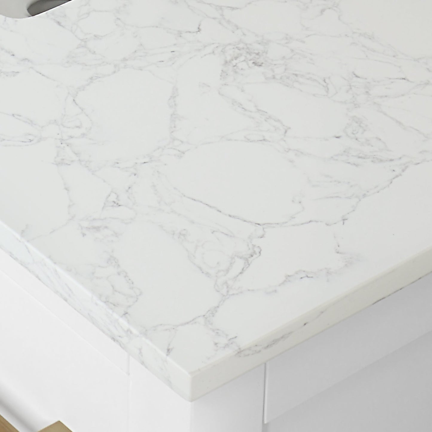 Gavino 42" Single Bathroom Vanity in White with Grain White Engineered Stone Countertop with Mirror
