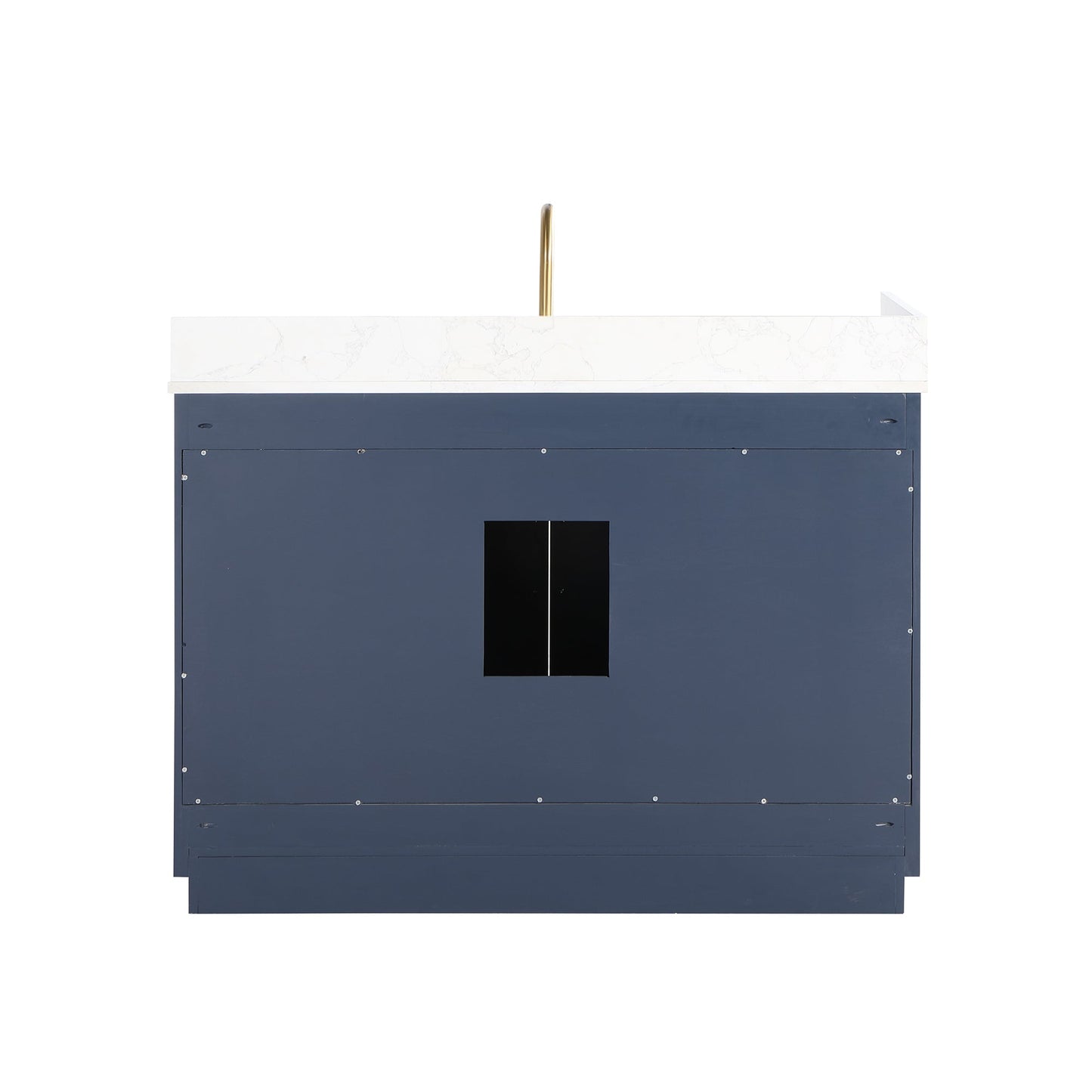 Gavino 48" Single Bathroom Vanity in Royal Blue with Grain White Engineered Stone Countertop without Mirror