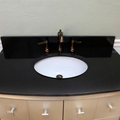36" Single sink vanity wood bronze silver