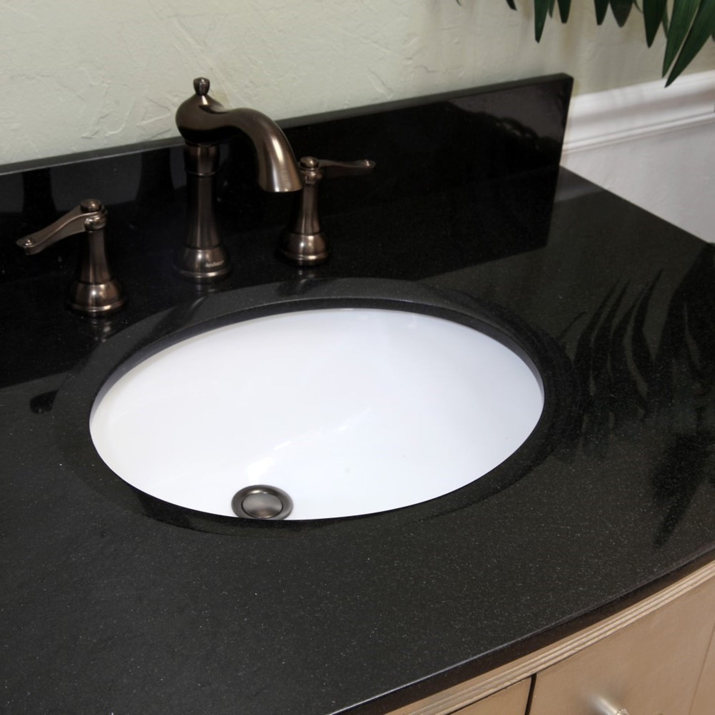 36" Single sink vanity wood bronze silver