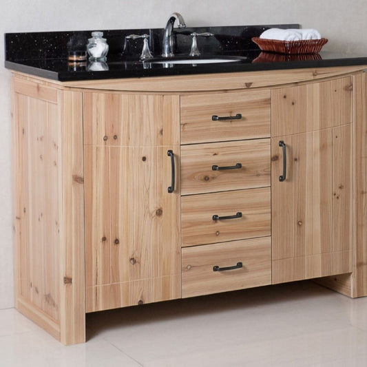 48" Single sink vanity solid fir natural