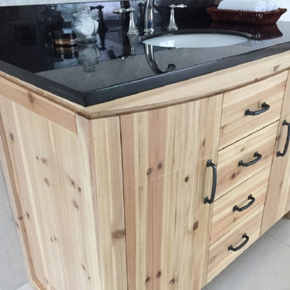 48" Single sink vanity solid fir natural
