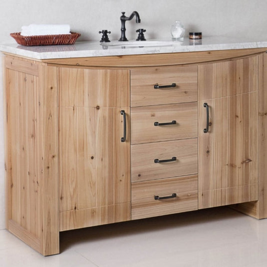 48" Single sink vanity solid fir natural