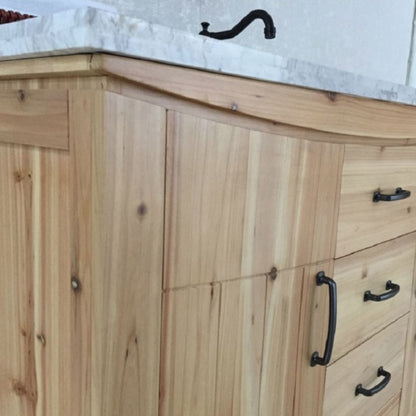 48" Single sink vanity solid fir natural
