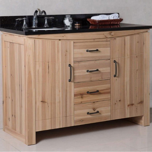 48" Single sink vanity solid fir natural