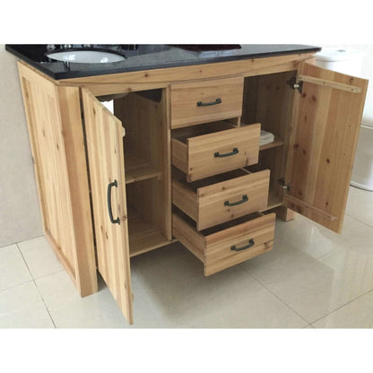 48" Single sink vanity solid fir natural