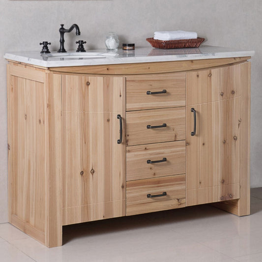 48" Single sink vanity solid fir natural