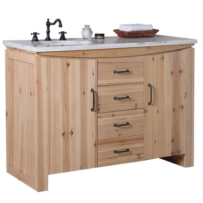 48" Single sink vanity solid fir natural