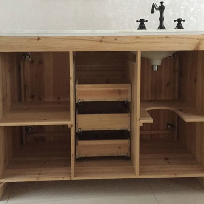48" Single sink vanity solid fir natural