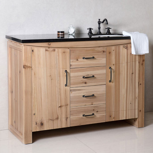 48" Single sink vanity solid fir natural