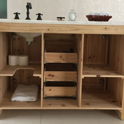 48" Single sink vanity solid fir natural