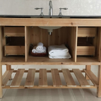 48" Single sink vanity solid fir natural