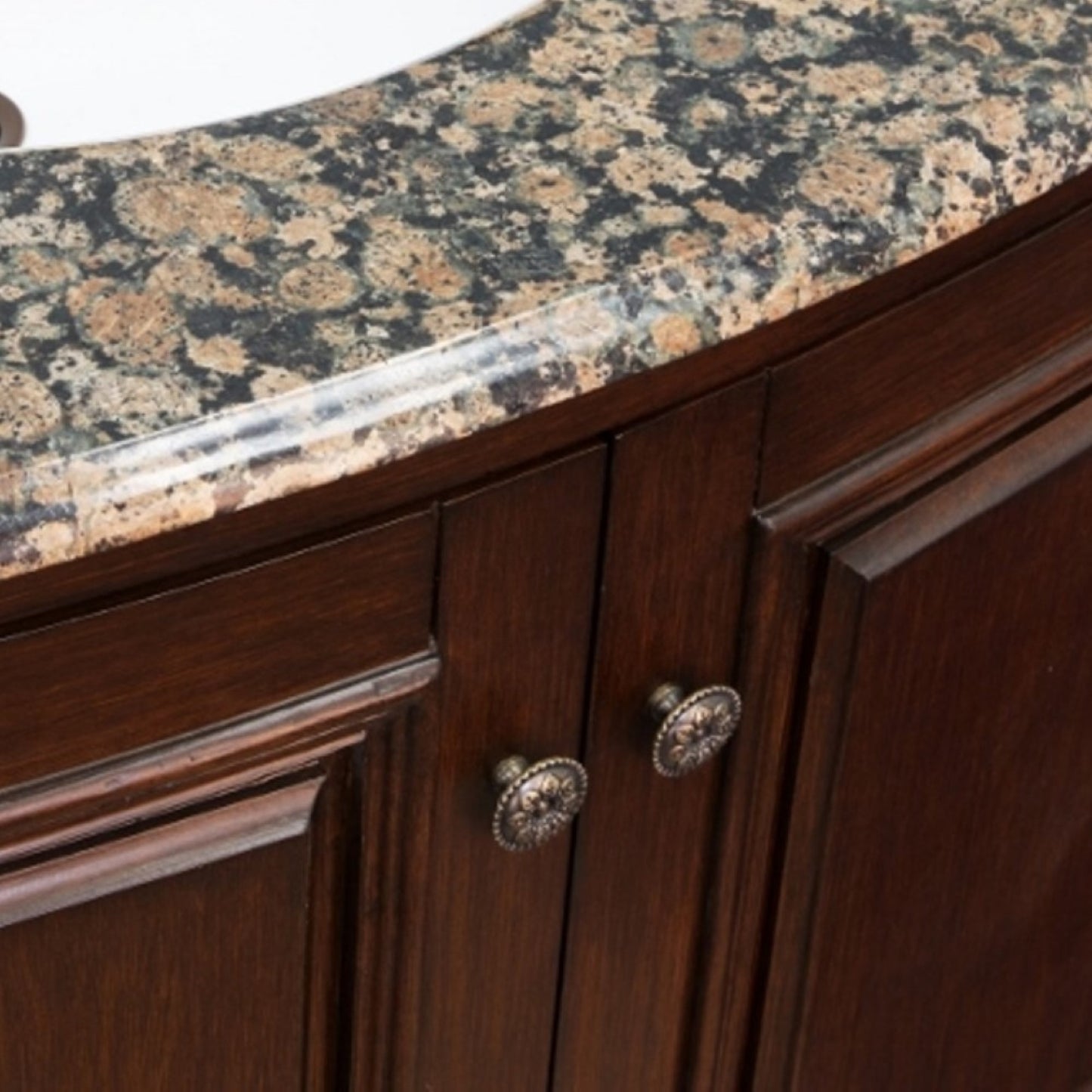 36" Single sink vanity wood dark walnut
