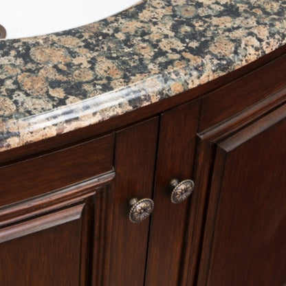 36" Single sink vanity wood dark walnut