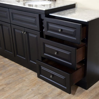 93" Double sink vanity dark mahogany