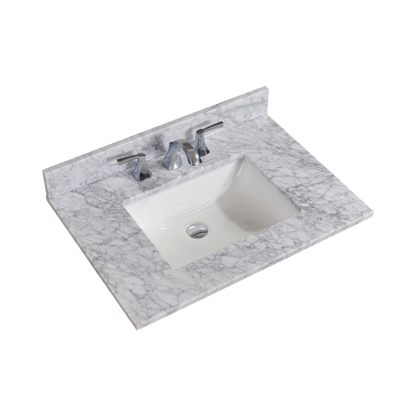31"  Natural Marble Vanity Top with White Sink