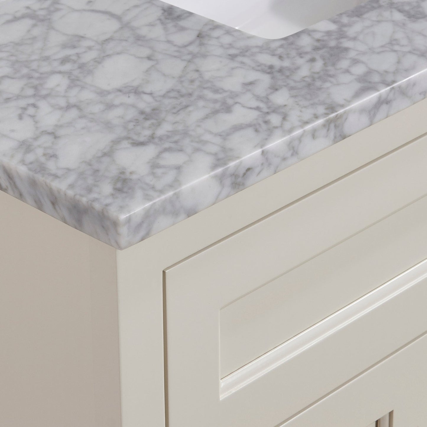 37"  Natural Marble Vanity Top with White Sink