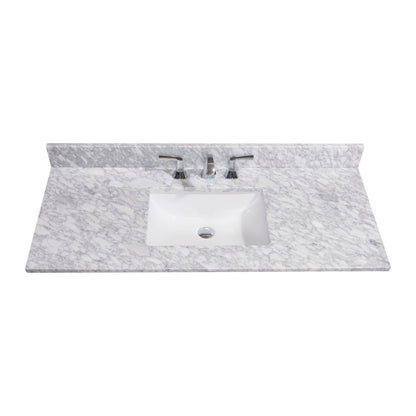 49"  Natural Marble Vanity Top with White Sink