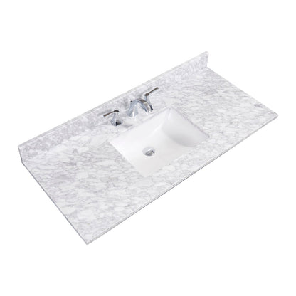 49"  Natural Marble Vanity Top with White Sink