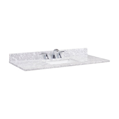 49"  Natural Marble Vanity Top with White Sink
