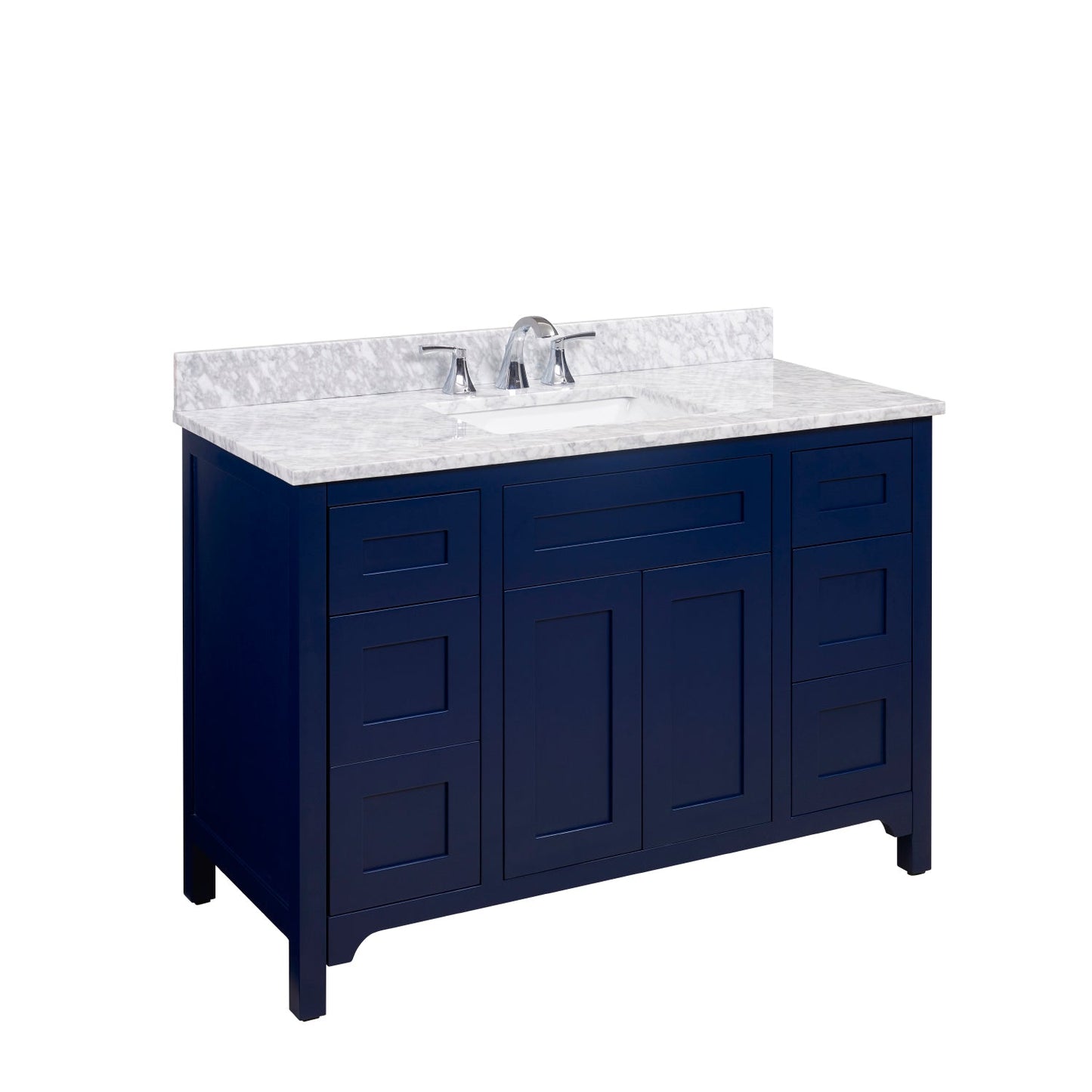 49"  Natural Marble Vanity Top with White Sink