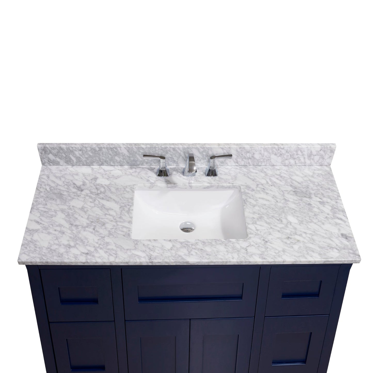 49"  Natural Marble Vanity Top with White Sink