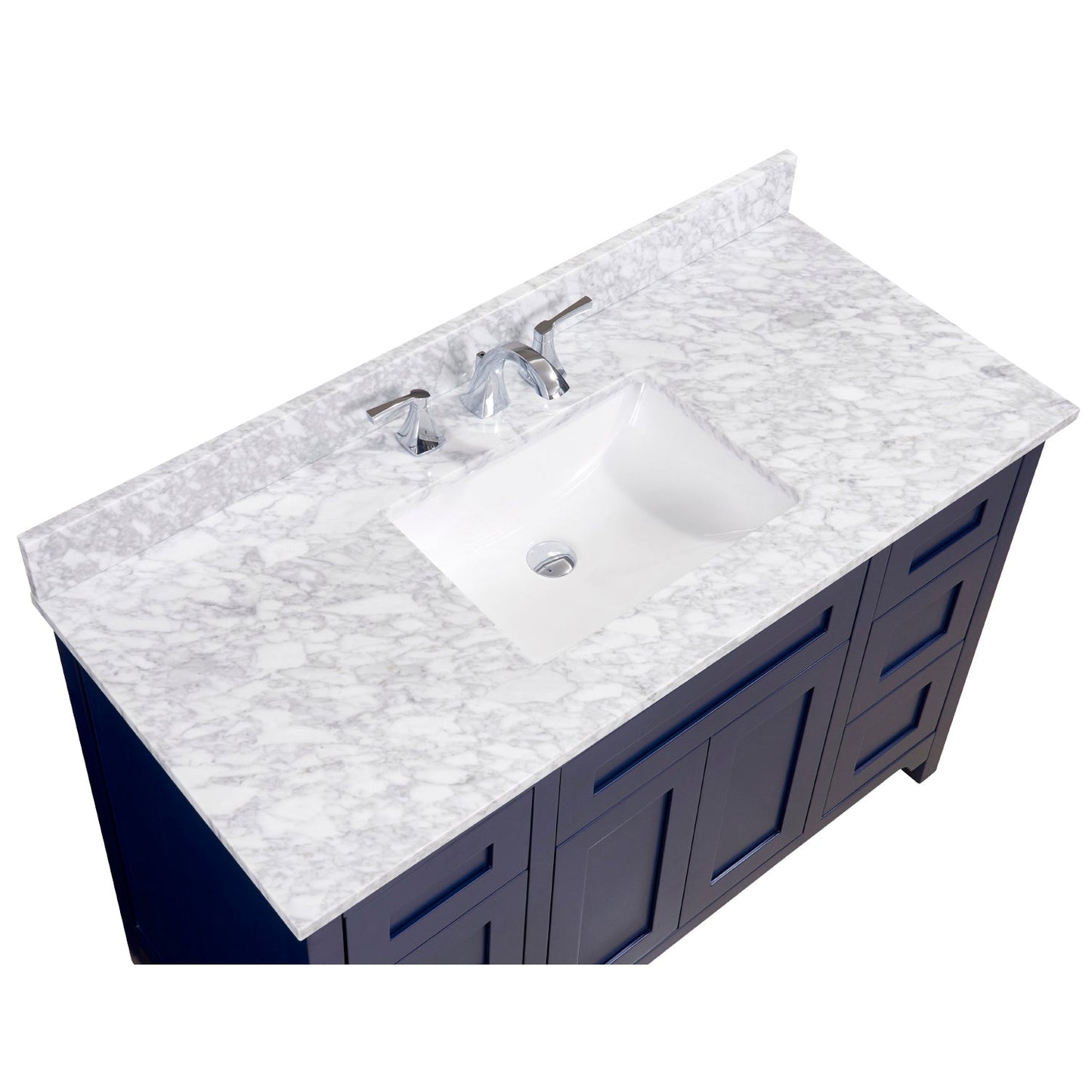 49"  Natural Marble Vanity Top with White Sink