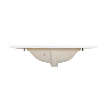 31"  Composite Stone Vanity Top in Aosta White with White Sink