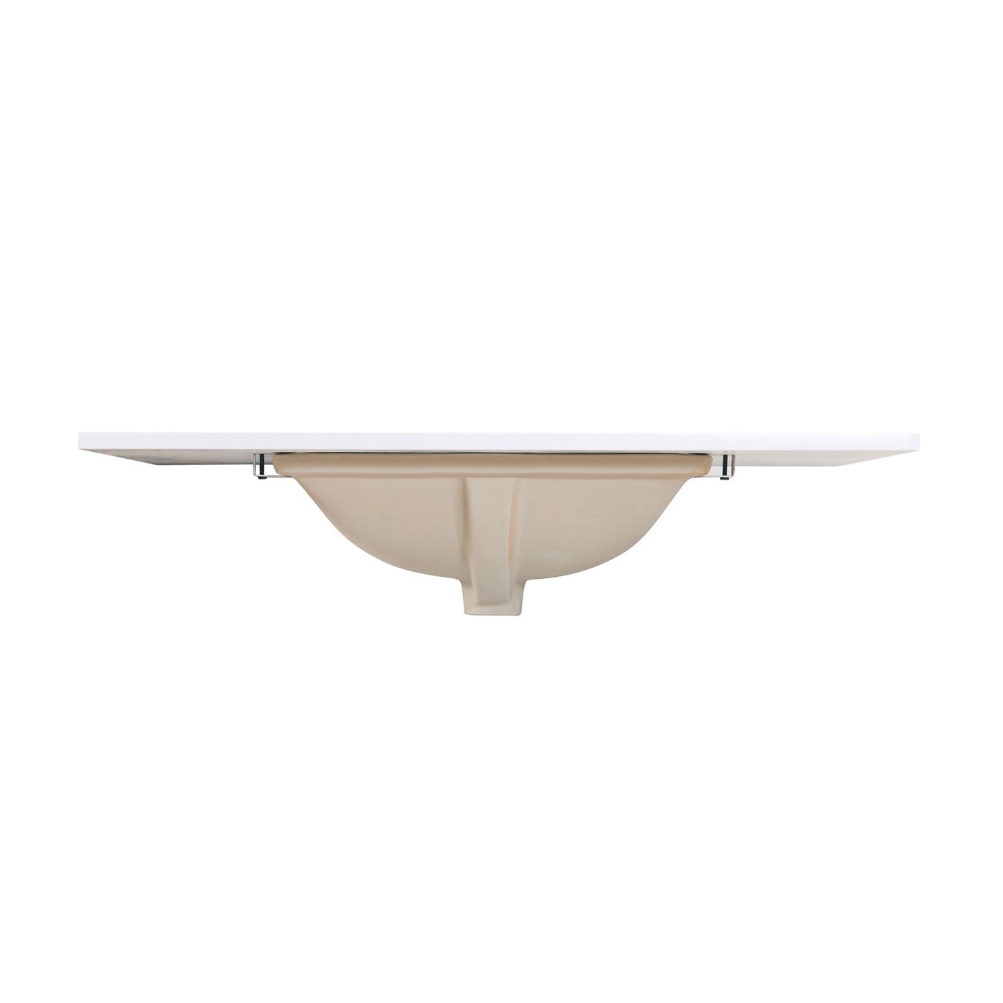 37"  Composite Stone Vanity Top in Snow White with White Sink