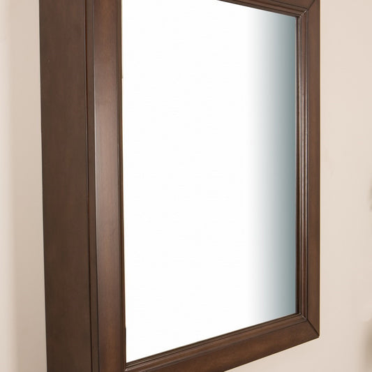 24" Mirror cabinet wood sable walnut