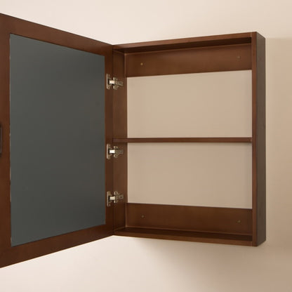 24" Mirror cabinet wood sable walnut