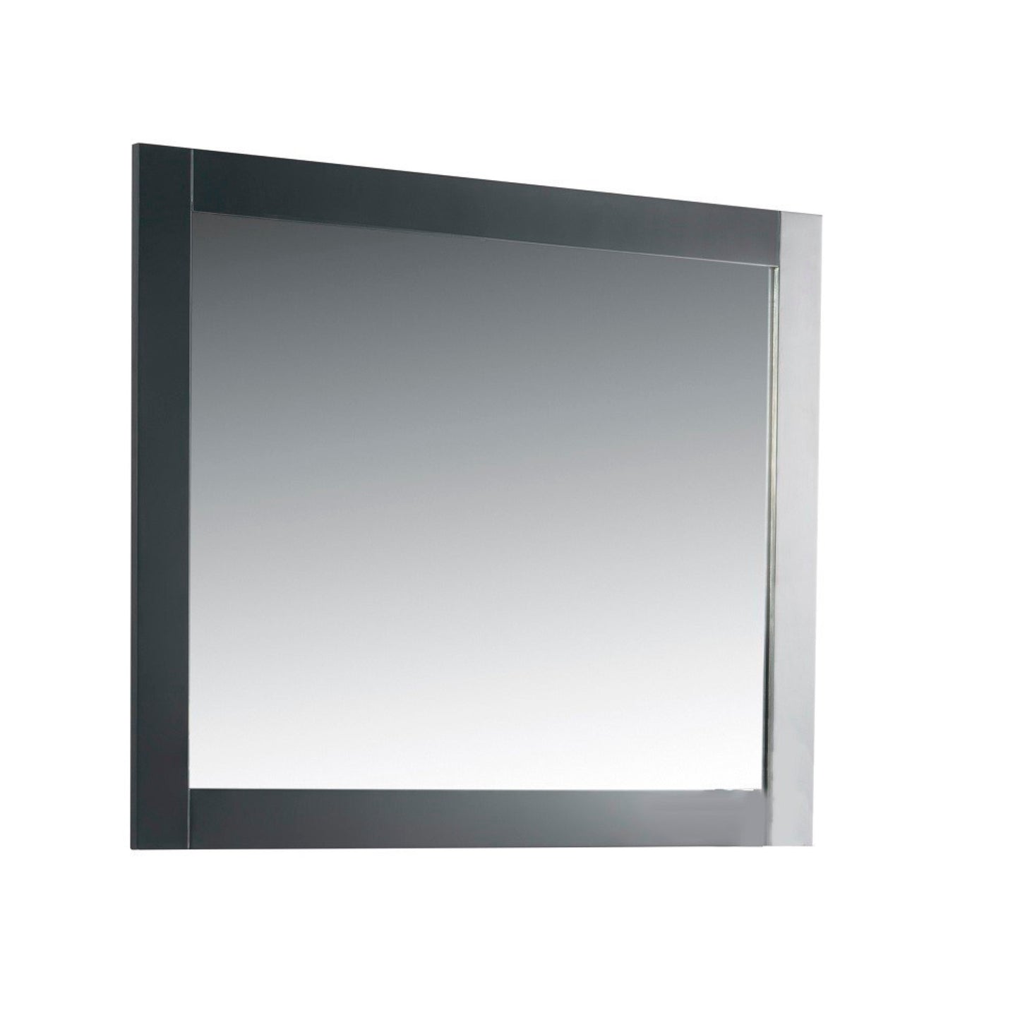 40" Solid wood frame mirror Dark Gray