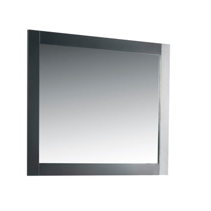 40" Solid wood frame mirror Dark Gray