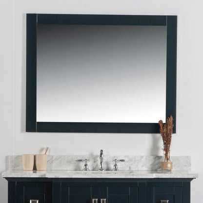40" Solid wood frame mirror Dark Gray