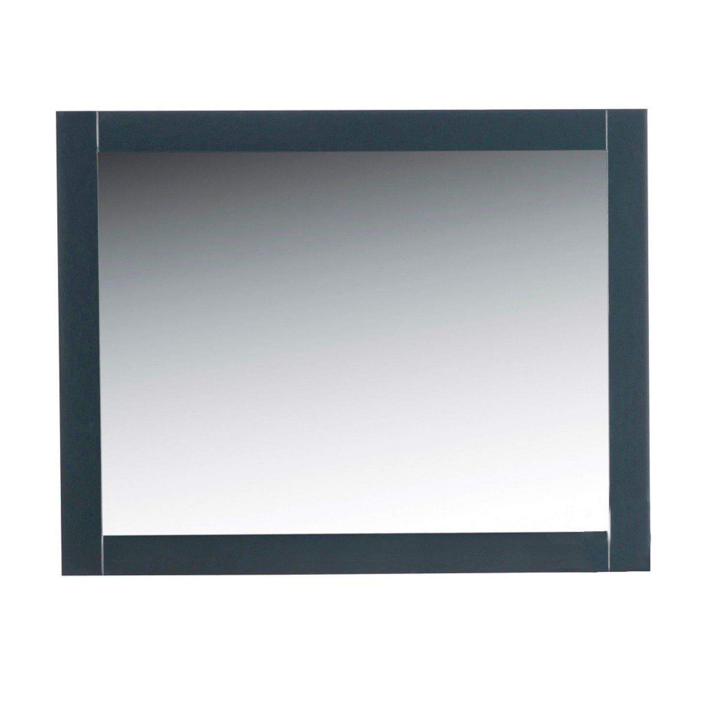 40" Solid wood frame mirror Dark Gray
