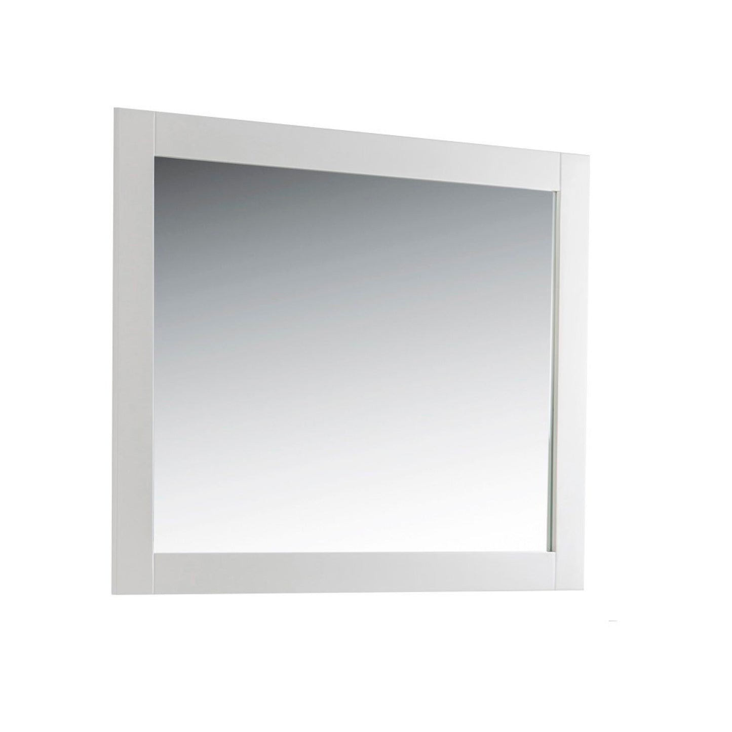 40" Solid wood frame mirror White