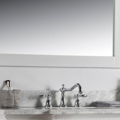 40" Solid wood frame mirror White