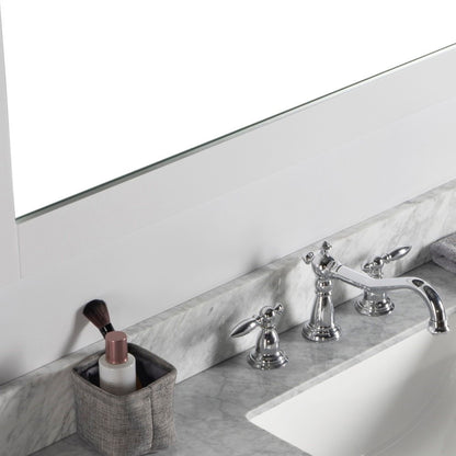 40" Solid wood frame mirror White