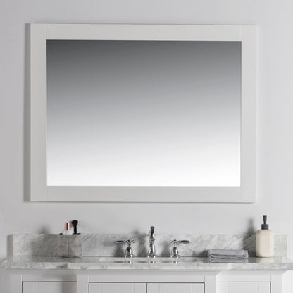40" Solid wood frame mirror White