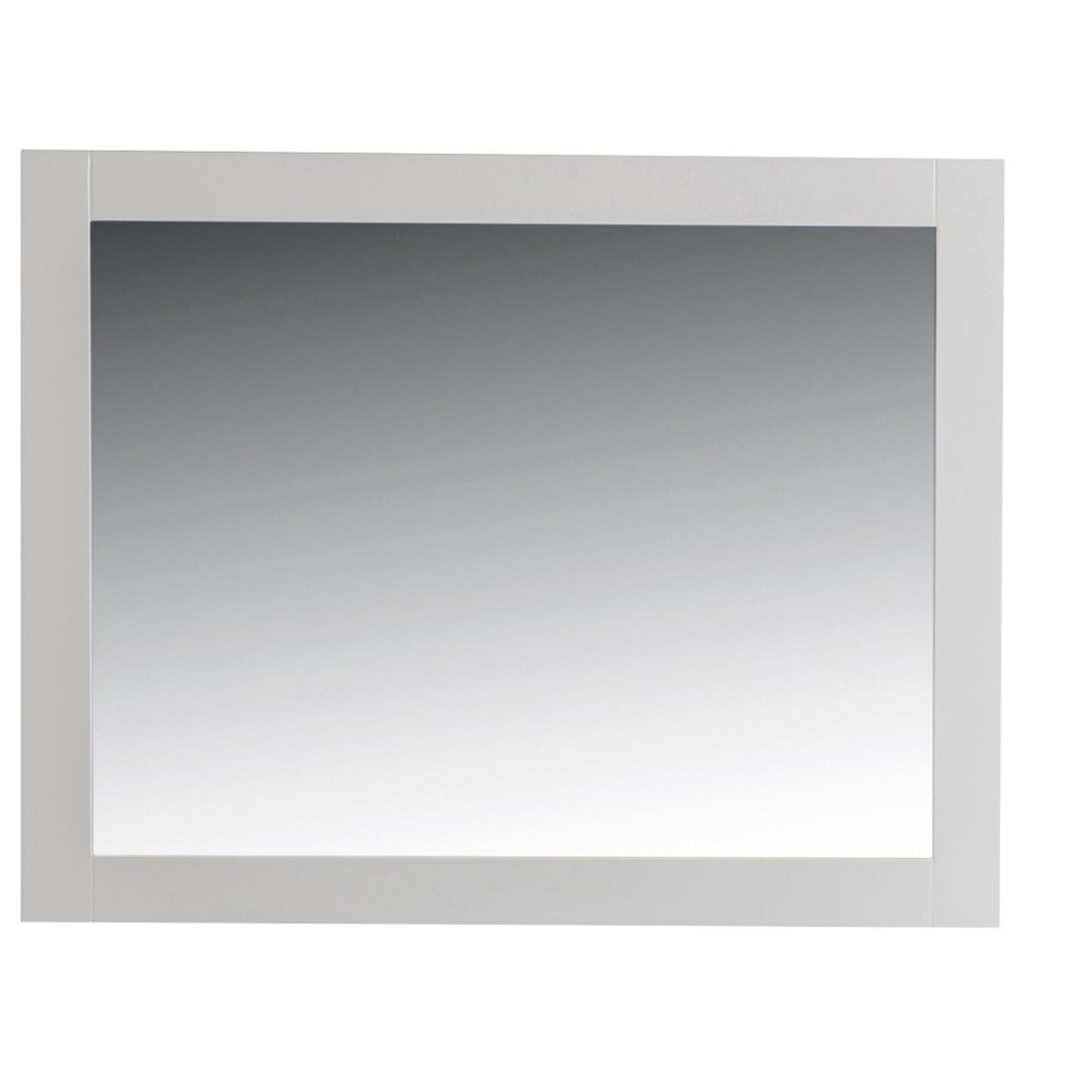 40" Solid wood frame mirror White
