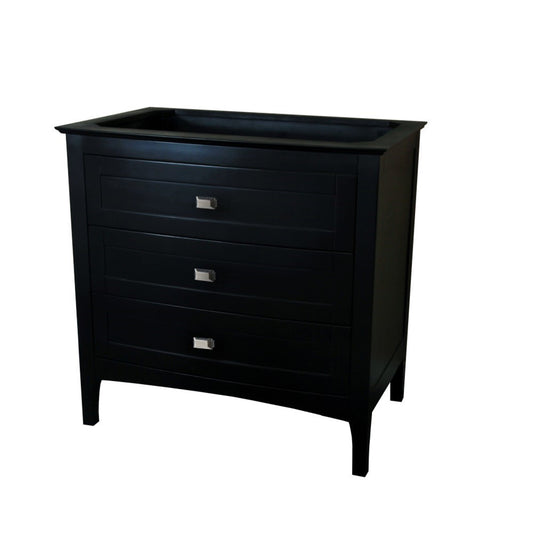 35" Single vanity dark gray cabinet only