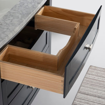 35" Single vanity dark gray cabinet only
