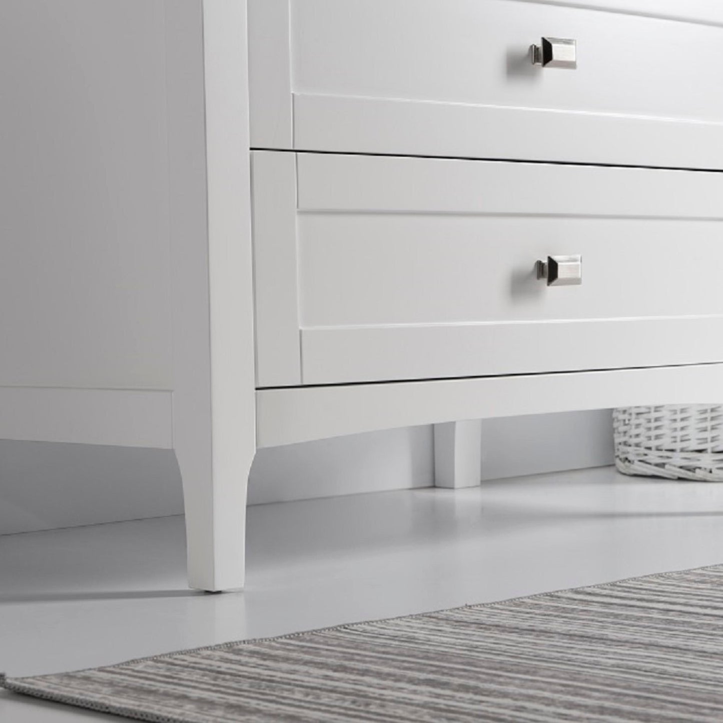 35" Single vanity white cabinet only