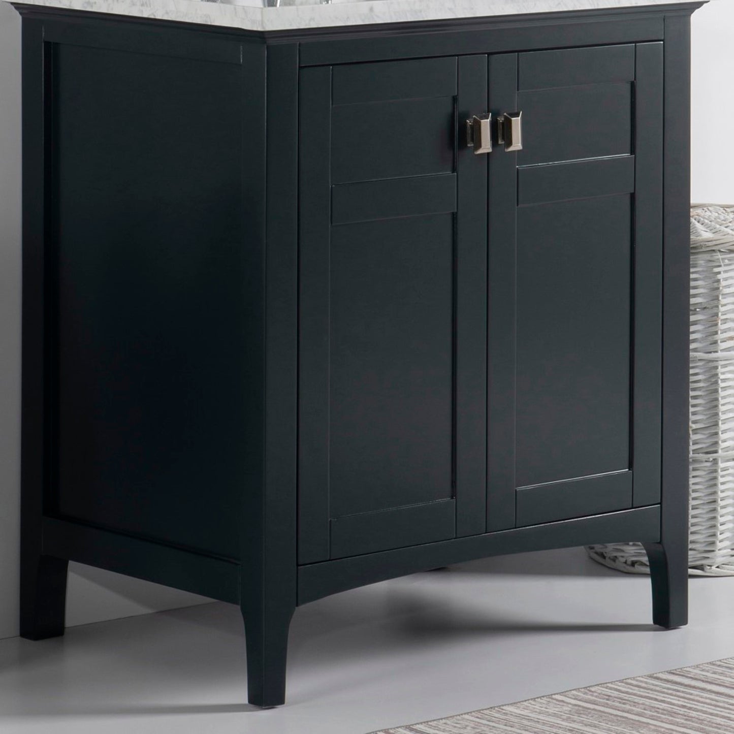 30" Single vanity dark gray cabinet only