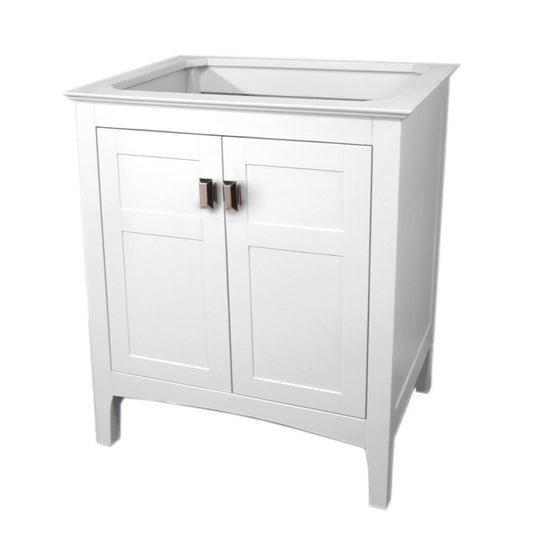 30" Single vanity white cabinet only