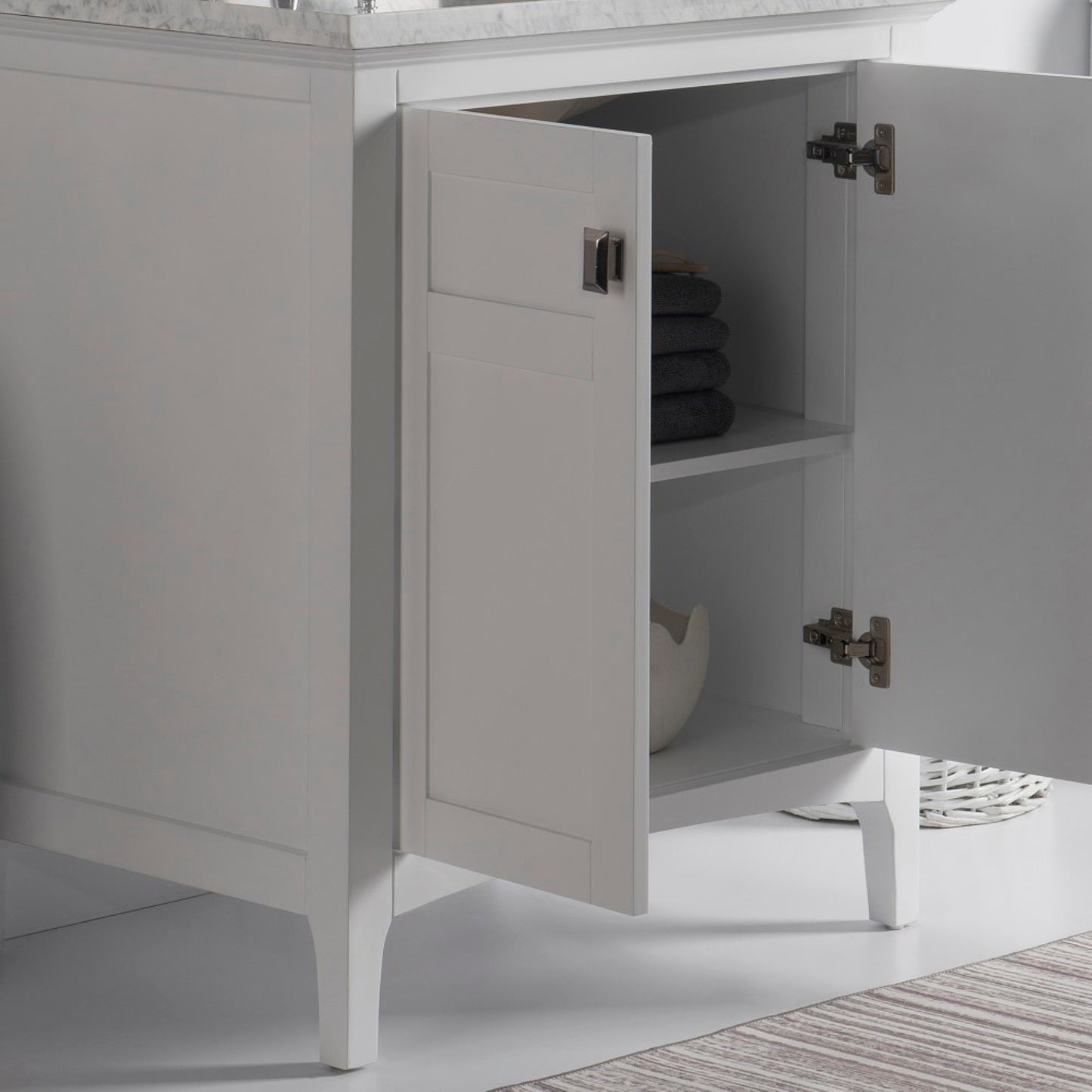 30" Single vanity white cabinet only