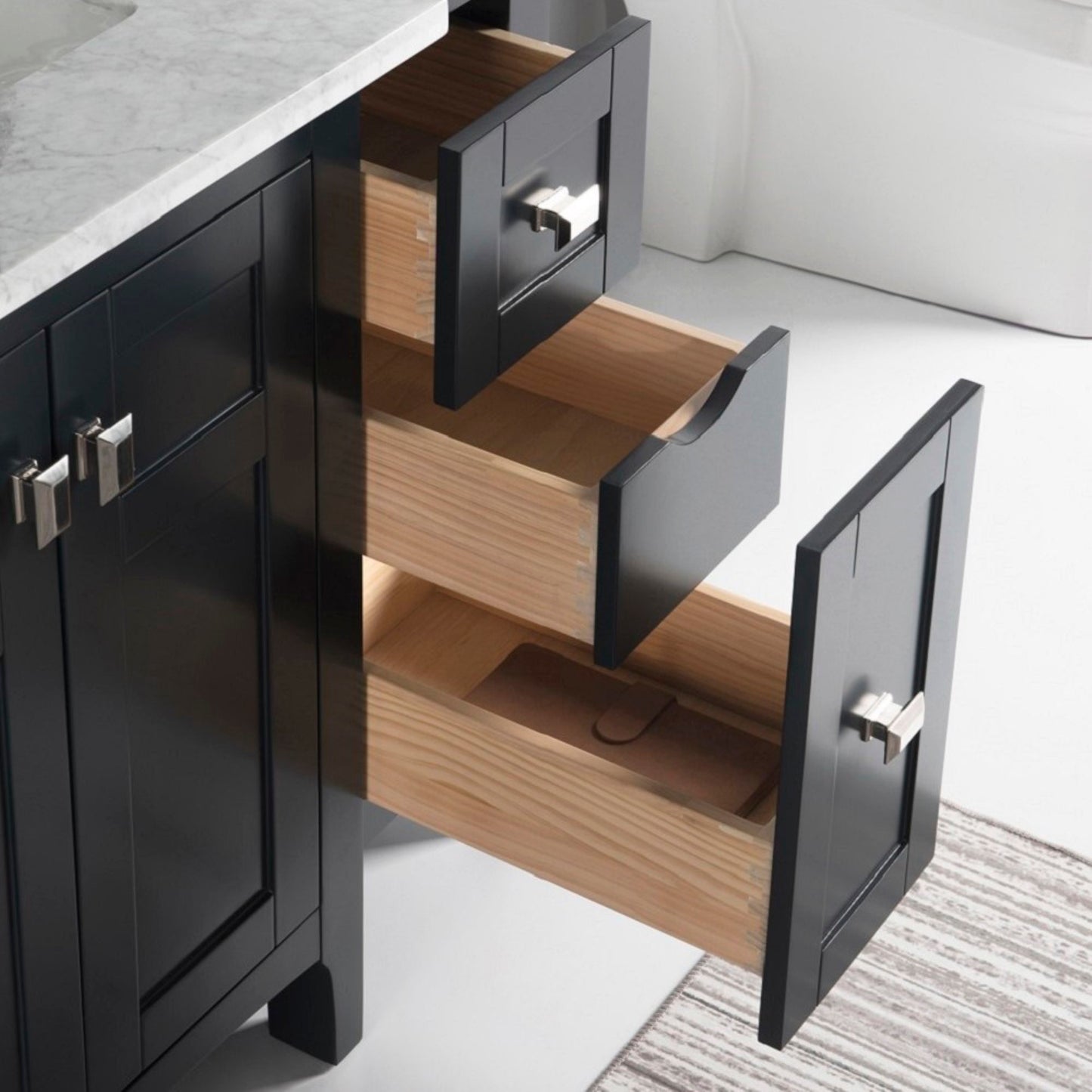 48" Single vanity dark gray cabinet only
