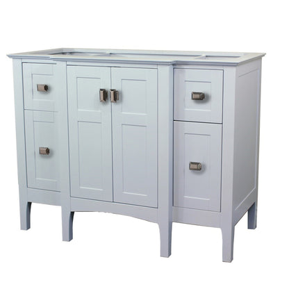 48" Single vanity white cabinet only